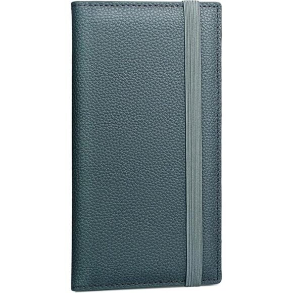 Vegan Leather Checkbook Cover with Pen Holder Divider for Duplicate Checks - Picture 7 of 7